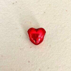 Red Enamel Heart Bracelet Charm